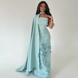 Epoch Formal Evening Dress فساتين السهرة Elegant Appliques Mermaid Strapless Floor-Length Cocktail Prom Gown For Sexy Women 2024