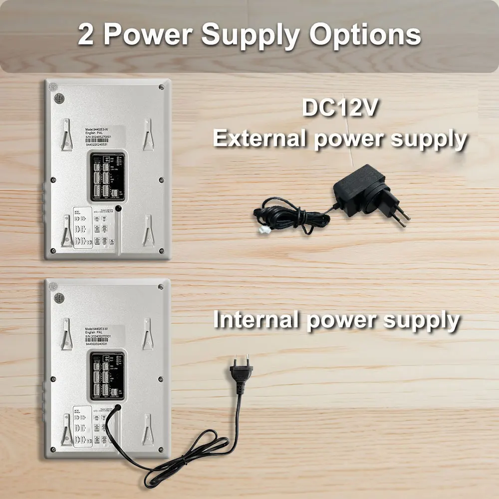 ANJIELO 4.3 بوصة جرس الباب المعدني نظام الاتصال الداخلي عبر الفيديو للمنزل بلمسة واحدة فتح سهل التركيب