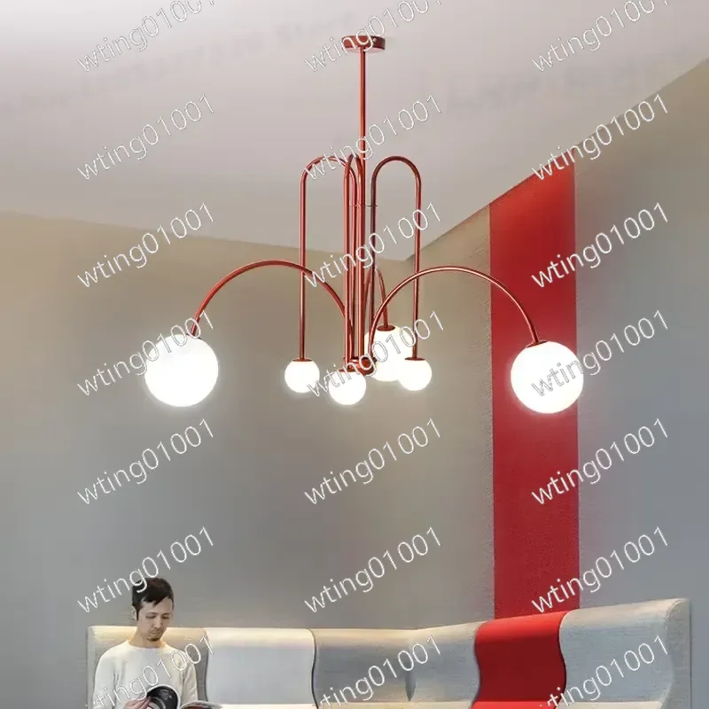 for Comet LED Chandelier Nordic Minimalist Glass Globe Light Creative Art Fixture for Living Room Study Cafe Dining Area