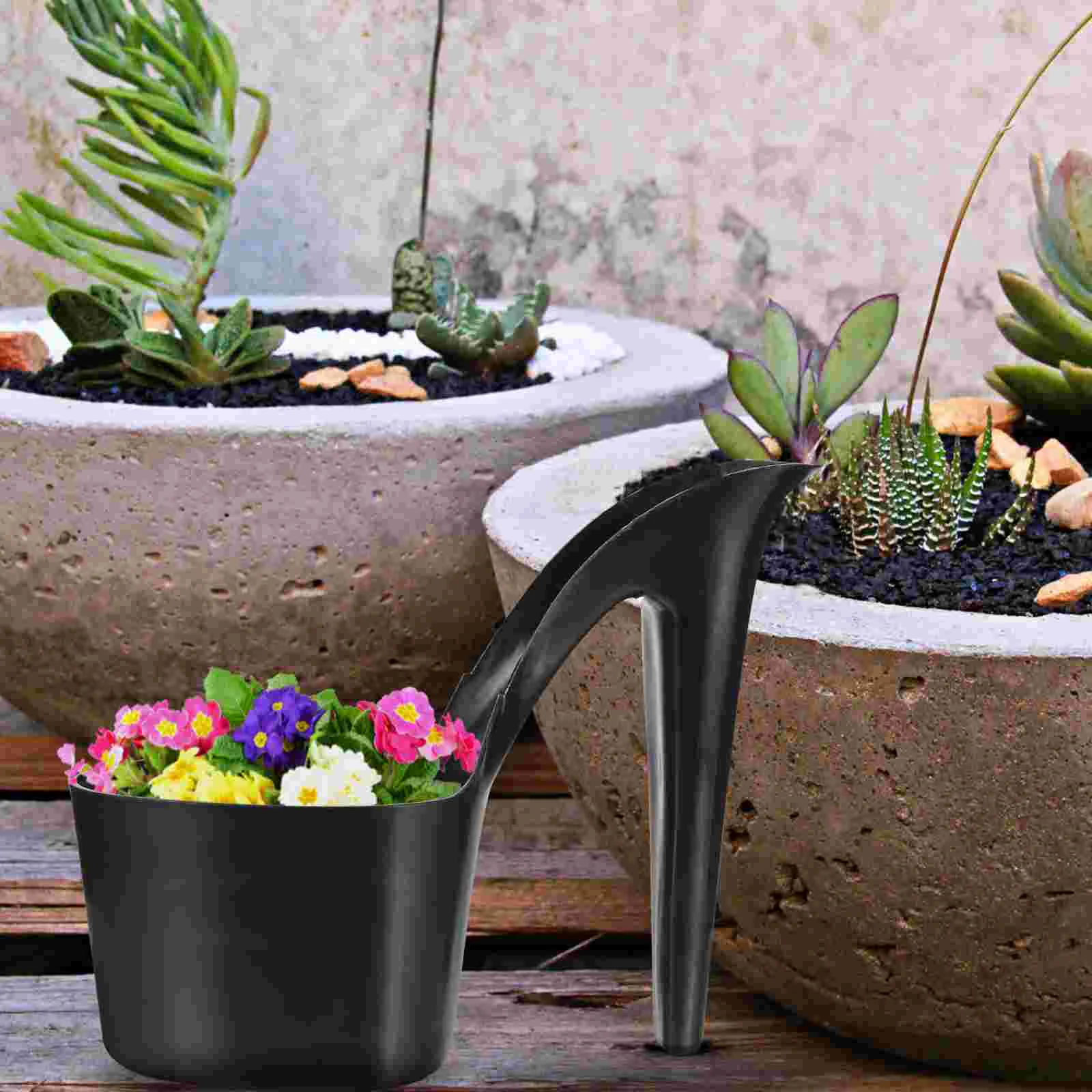 

2 Pcs High Heels Flower Pot Small Pots for Plants Succulent Plastic Bonsai Indoor Circle Vase Bulk