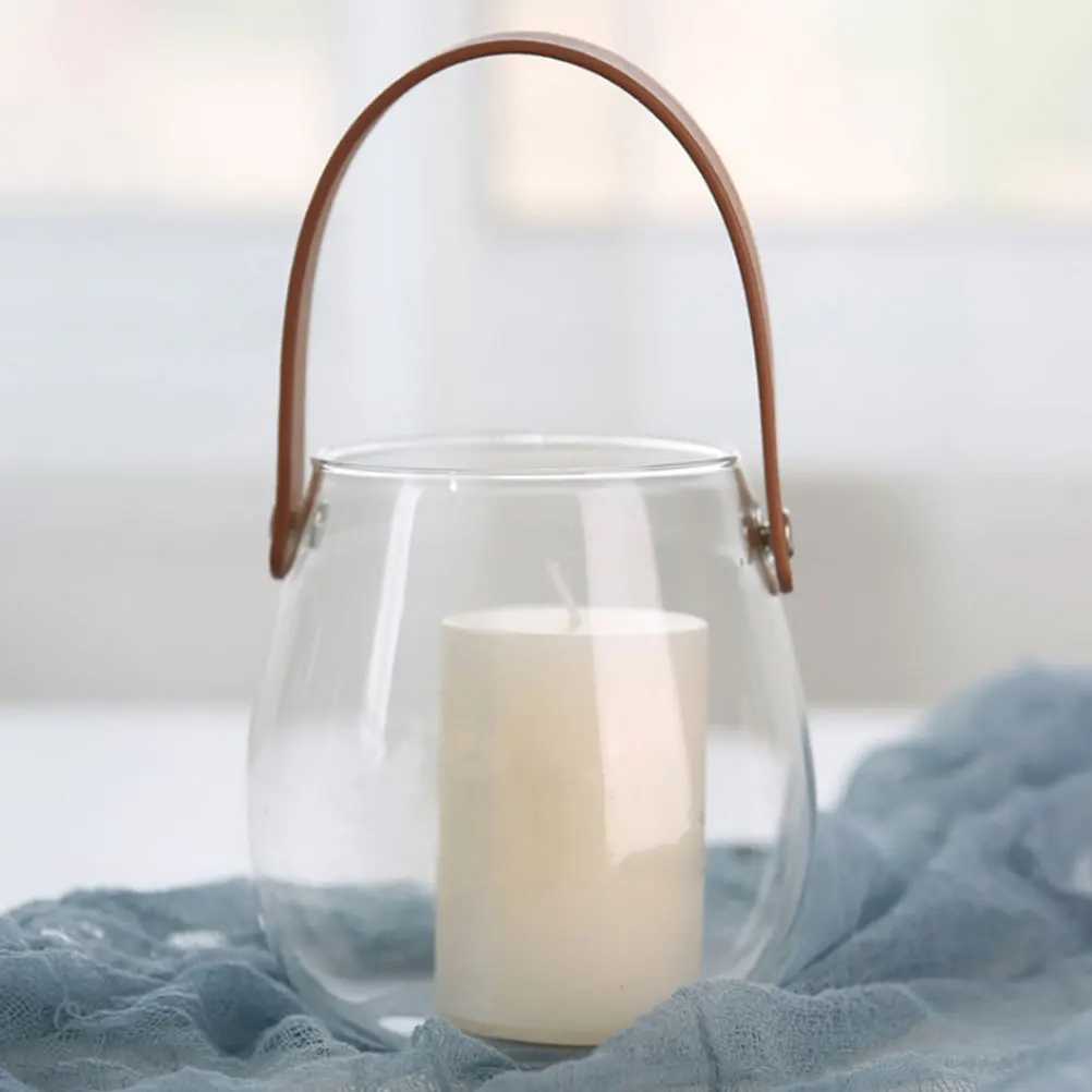 

Nordic Style Handle Flower Vase Glass Floral Arrangement Home Decor Desktop Small Vase for Flowers Flower Holder