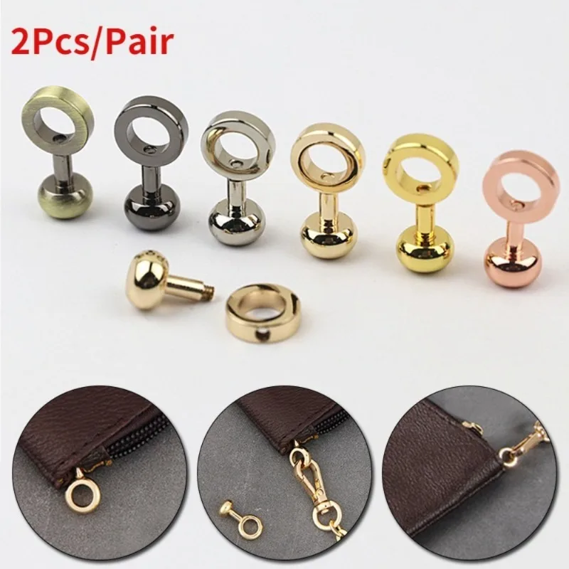 2Pcs Copper Bag Zipper Transform Buckles Accessories DIY Handbag Repair Kit Replace Chain Buckle Adjust Parts Hardware Buttons