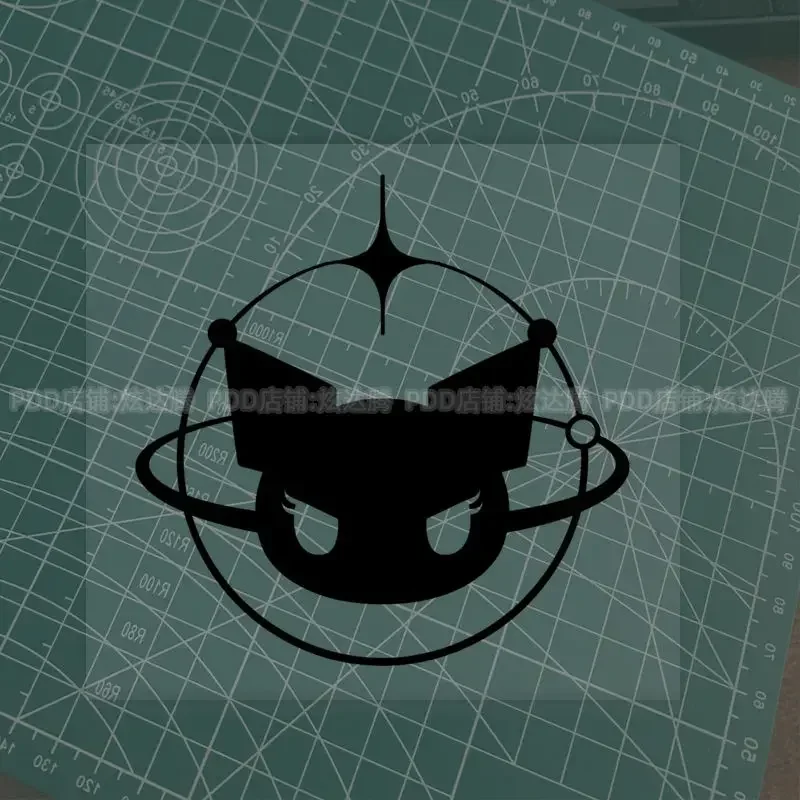 산리오 쿠로미 자동차 반사 스티커 10*10cm 귀여운 만화 데칼 귀여운 소녀 하트 자동차 장식 스티커