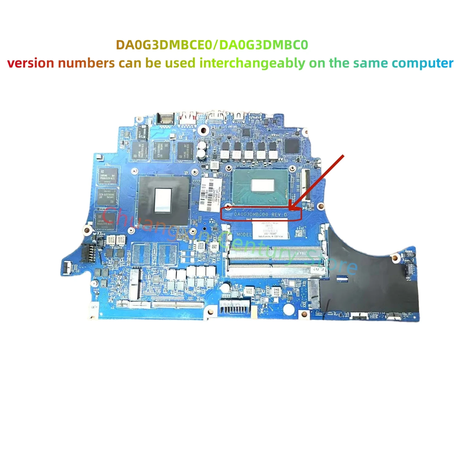 Motherboard DA0G3DMBCE0/DA0G3DMBCD0 cocok untuk laptop HP OMEN 15-DC yang dilengkapi dengan CPU I5 I7-8TH GPU: GTX1060 3G/6G