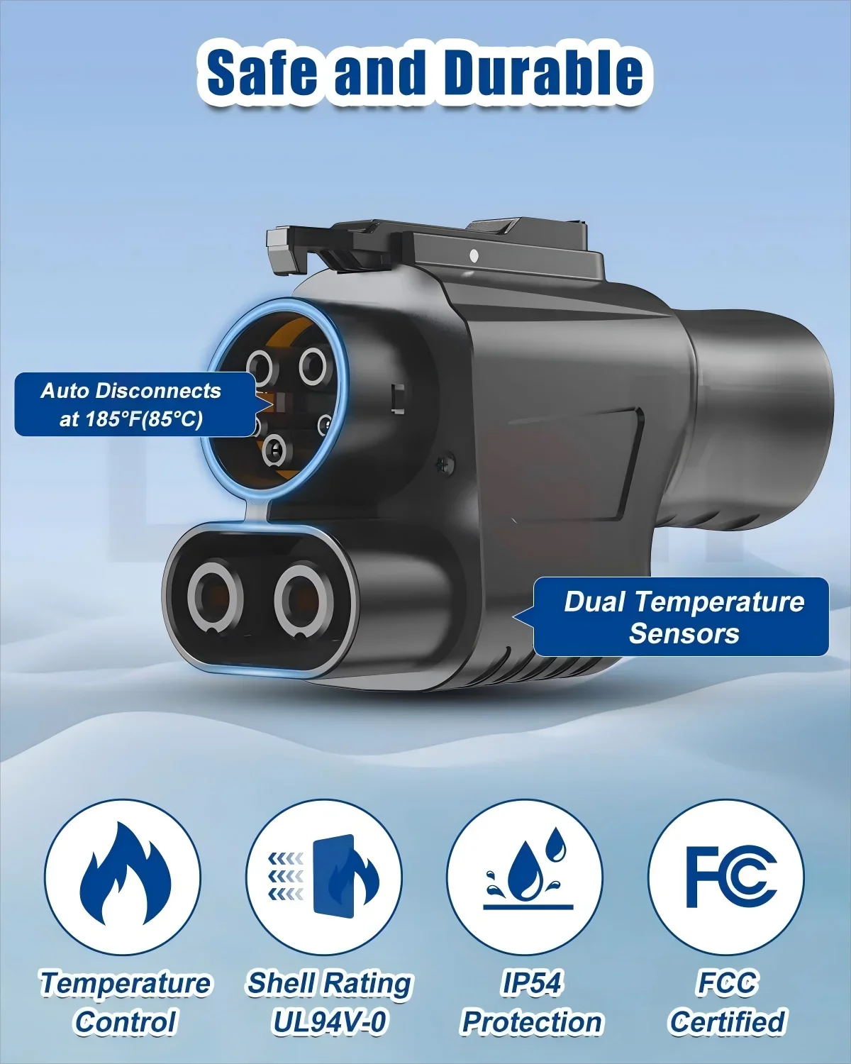 الجملة DC EV مهايئ شاحن NACS إلى CCS كومبو 2 CCS1 J1772 EV شحن سريع كوام مهايئ شاحن مع حماية السلامة