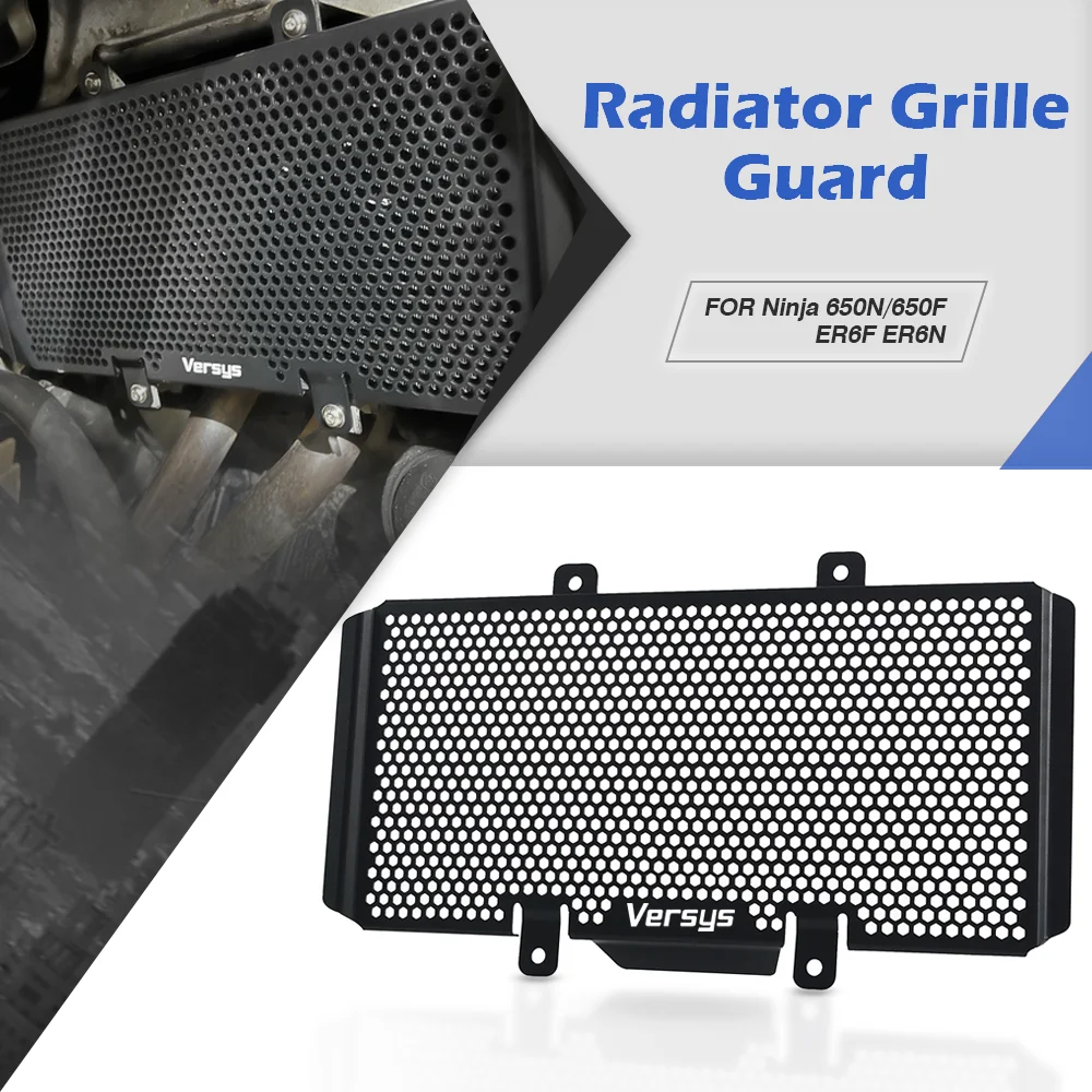 Para kawasaki er6f/er6n 2009-2016 motocicleta grade de radiador guarda motor cooler capa proteção parte versys 650 ninja 650n/650f