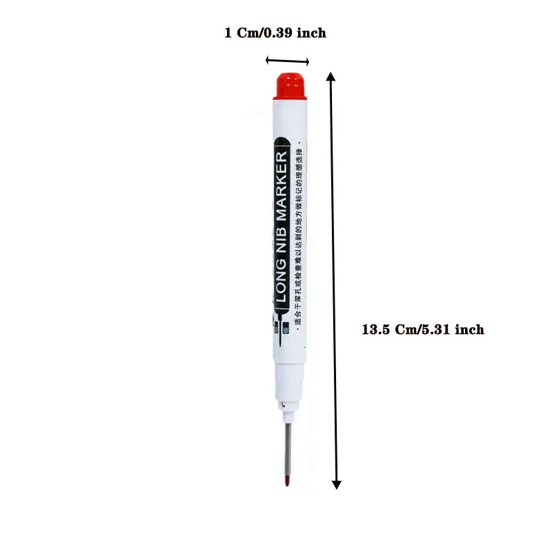 5Pcs 20mm Deep Hole Long Nib Head Markers for Metal Perforating Pen Waterproof Bathroom Woodworking Decoration Multi-Purpose image 6