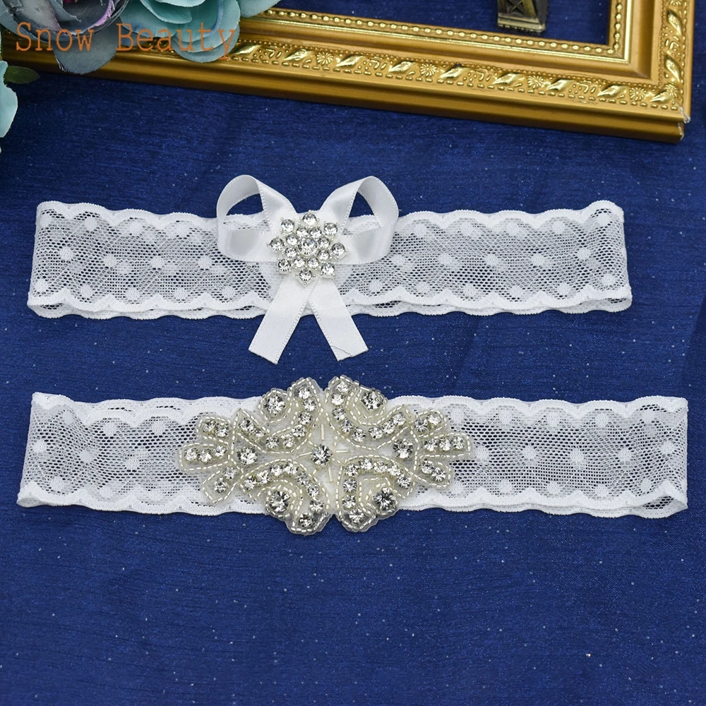 Ceinture de jarretelles en dentelle et cristal pour femmes, accessoire de mode, motif Floral, ensemble de boucle de jambe, K04