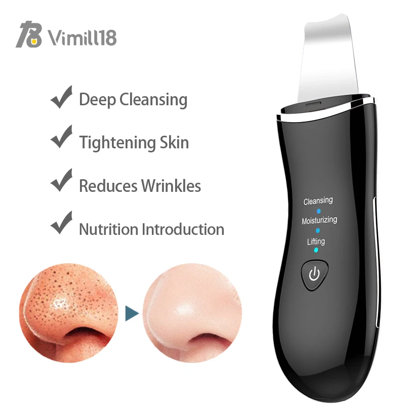 Trending Product Beauty skin scrubber, Portable Ultrasonic skin scrubber, Peeling Beauty Machine Sonic Ultrasonic scrubber