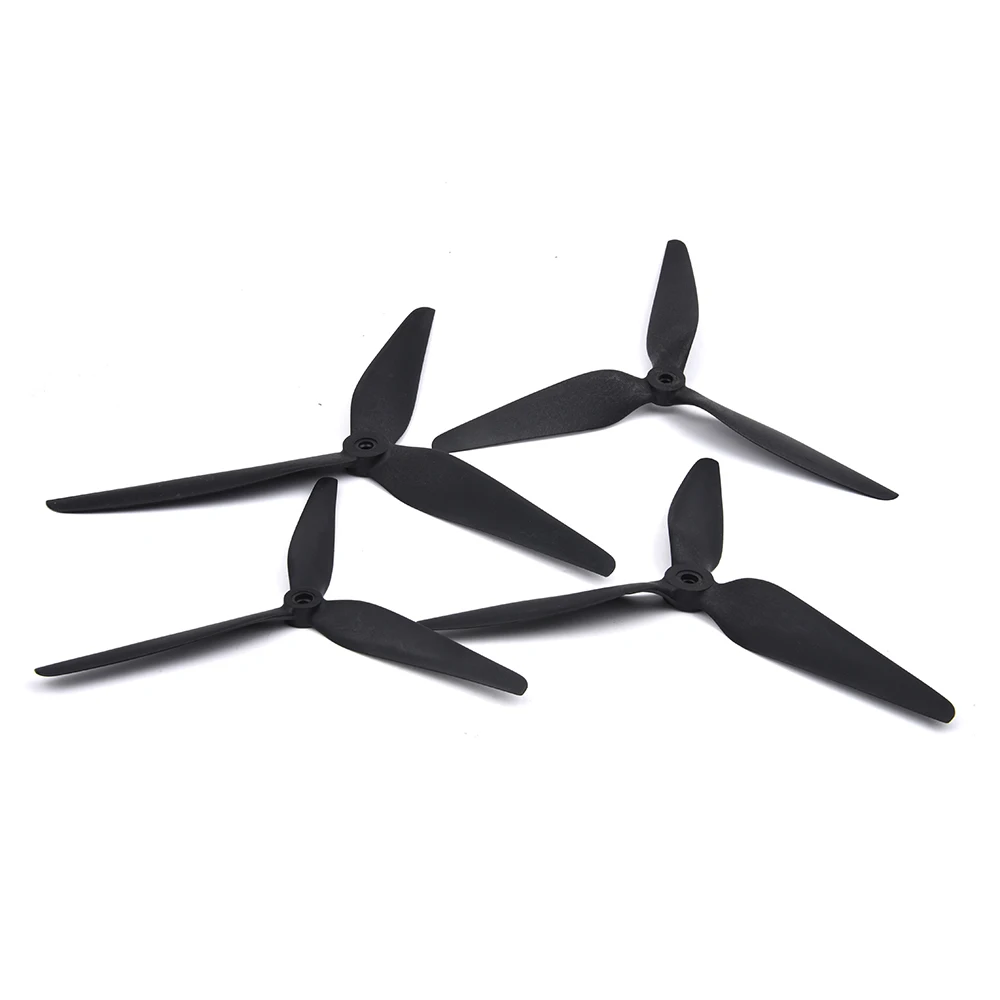 2Pairs 7045 8045 9050 1050 3-Blade Carbon Nylon Propeller Props CW CCW 7inch/8inch/9inch/10inch For RC Multirotor FPV Drone