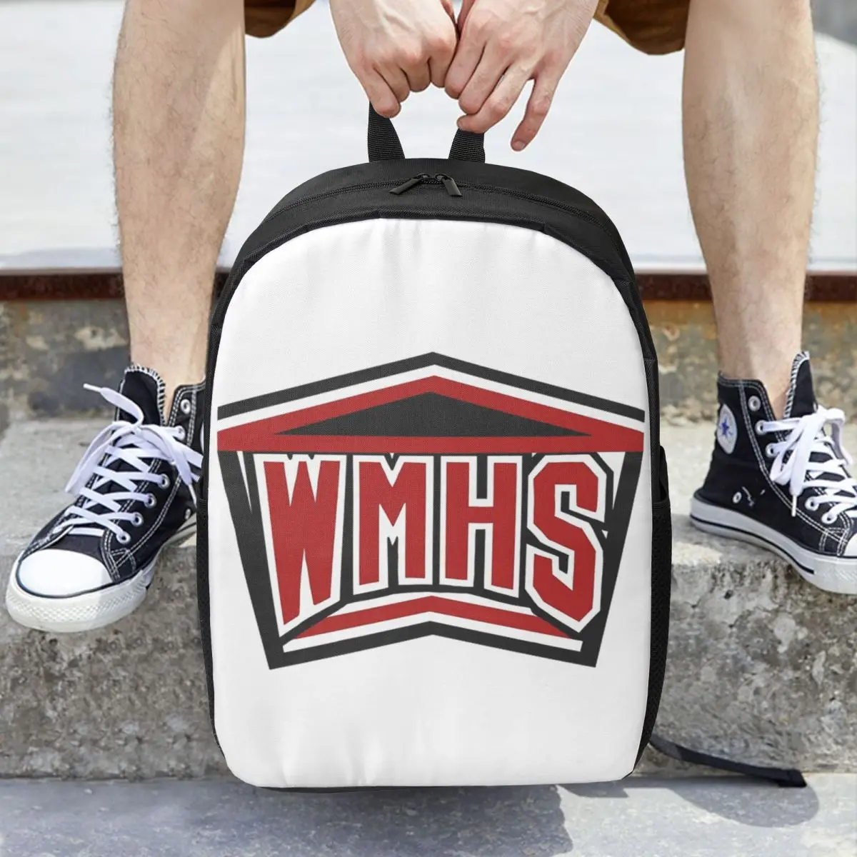 حقائب ظهر نسائية بشعار WMHS Cheerios للأولاد والبنات حقيبة كتب كاجوال للطلاب حقائب مدرسية قابلة للحمل حقيبة كتف للسفر #6