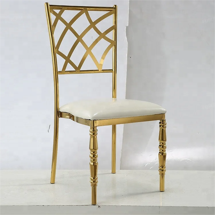 * Wedding Chiavari Chairs Gold Stainless Steel Hotel Hall Banquet Events Wedding Chair