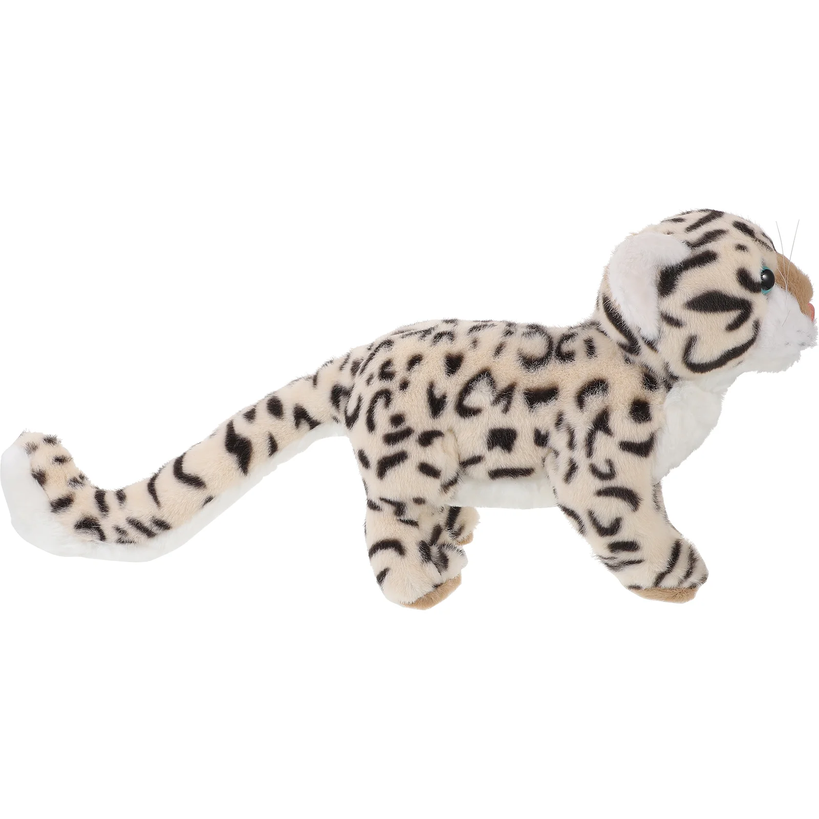 Simulated Snow Leopard Toy Animal Creative Plush Cute White Pp Cotton Household Animals