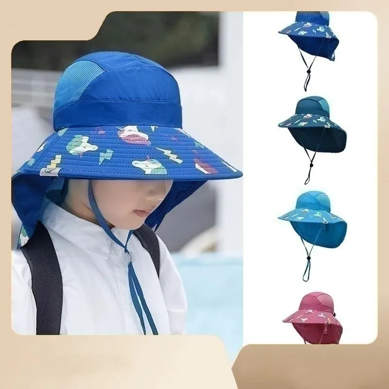 Spring Summer New Printed Kids Bucket Hat, Unicorn Sunscreen Quick Drying Hat, Outdoor Beach Hat For Men And Women