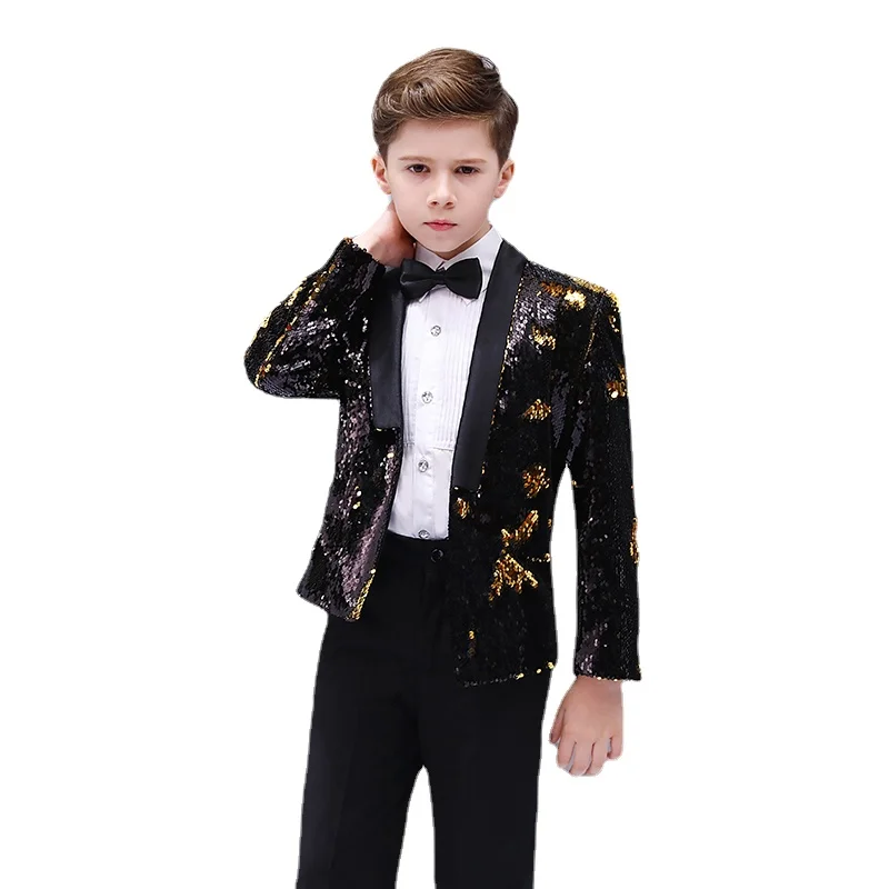 Children Formal Suit Jacket Wedding boys Dress Suit 3 Pieces set high quality Performance stage  jacket  size 2years -12 years