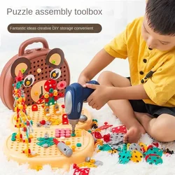 Baby Montessori Repair Toolbox Toy cacciavite elettrico gioco di assemblaggio fai da te i bambini fanno finta di giocare ai regali di interazione genitore-figlio