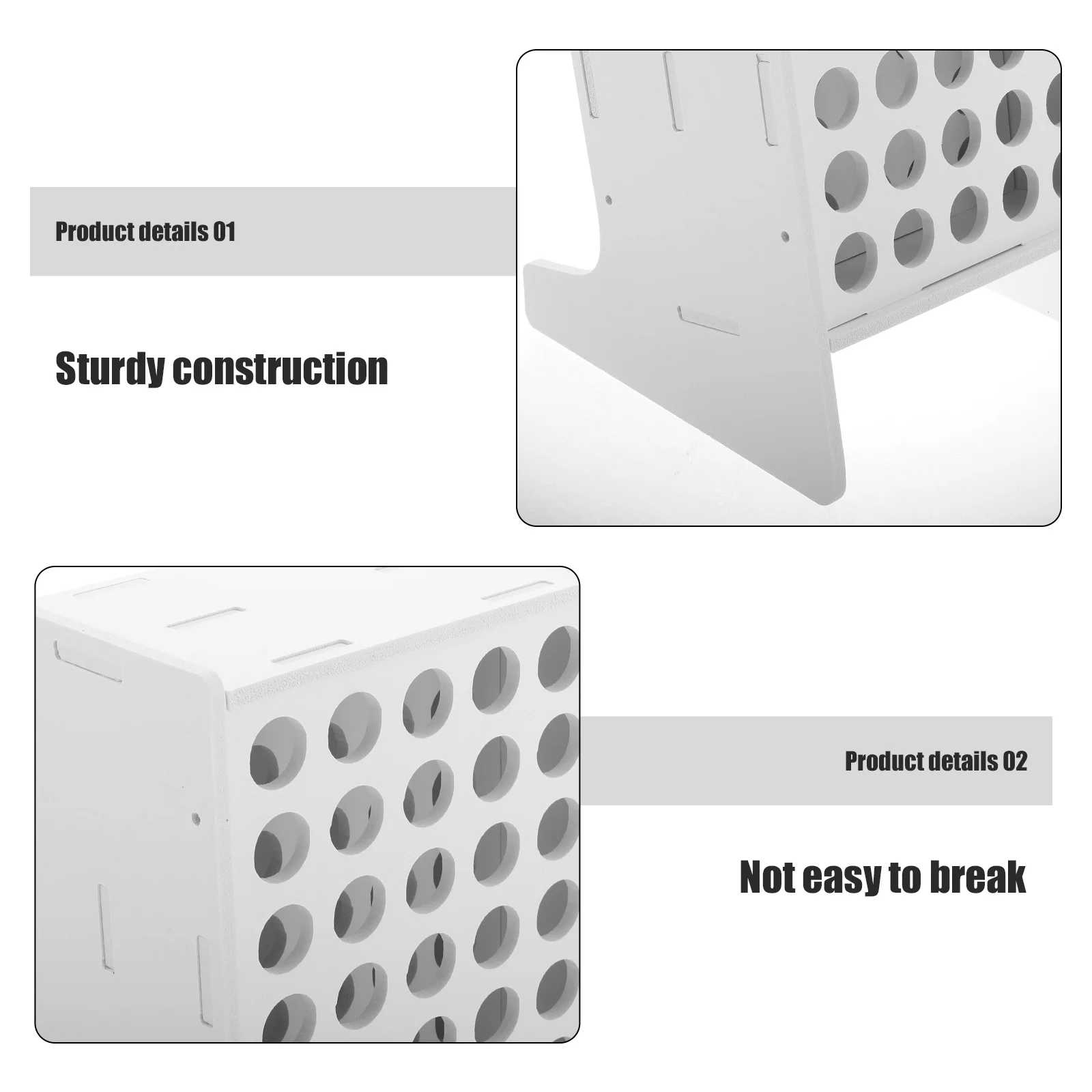 Vertical Marker Organizer 45 Holes Pen Holder Plastic Multi Functional Slanted Design Storage Rack for Kindergarten School Home