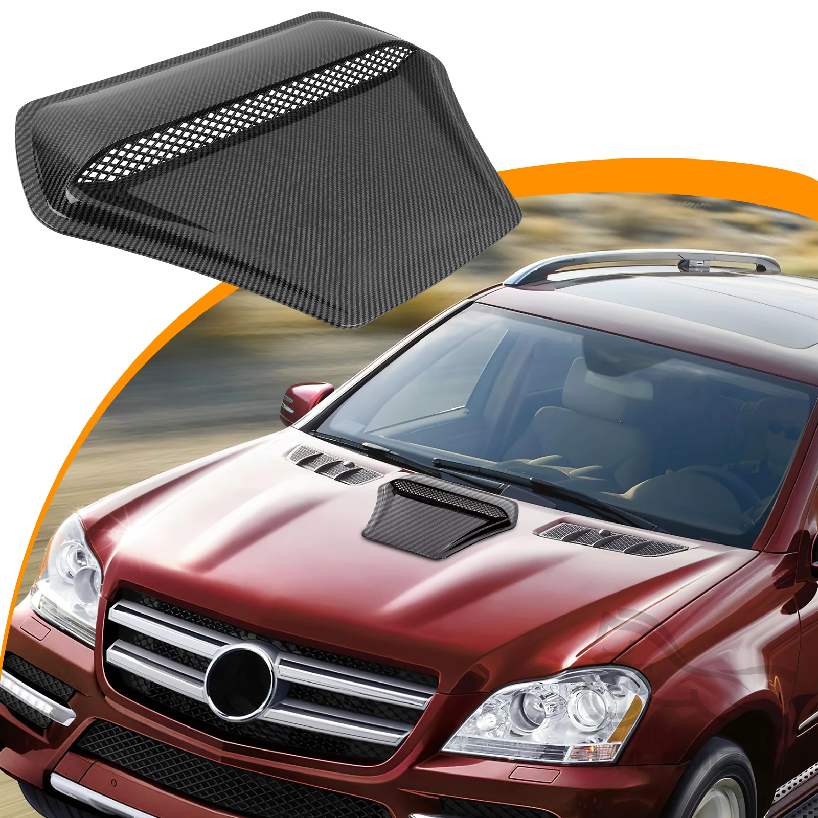 

Car Air Flow Scoop Hood Intake Vent Bonnet Trim Cover Decor For Jeep Wrangler JL Car Hood Decorative
