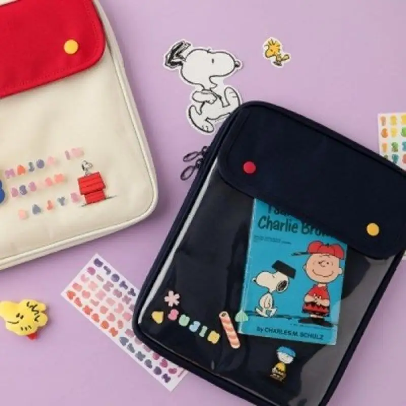 Snoopy Cute Ipad Storage Case 11/13.3/15.6-Inch Apple Tablet Inner Case with Keyboard Protector Cartoon Kawaii Anime Plush Gift