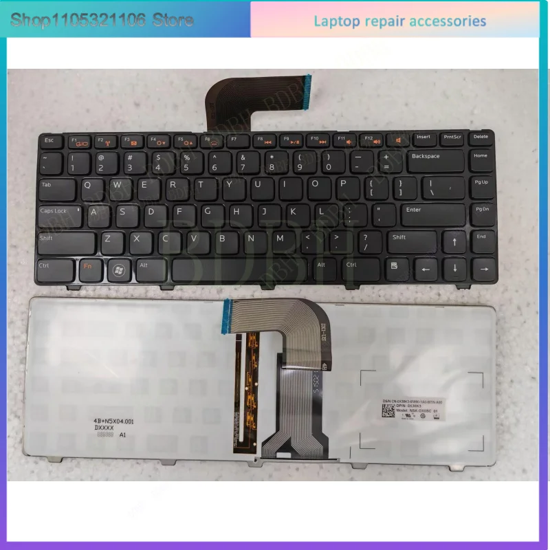 Teclado retroiluminado para Dell Inspiron 14R N4110 N411Z M4040 N4050 N5040 N5050 L502X
