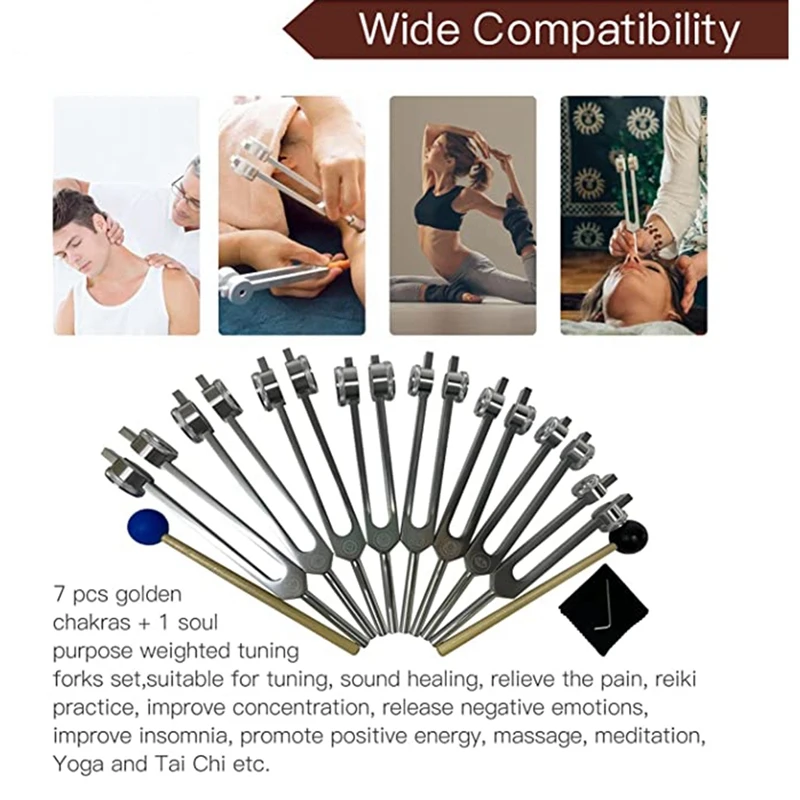 Набор вилок для лечения чакр, 8 серебряных вилок для лечения чакр для медитации
