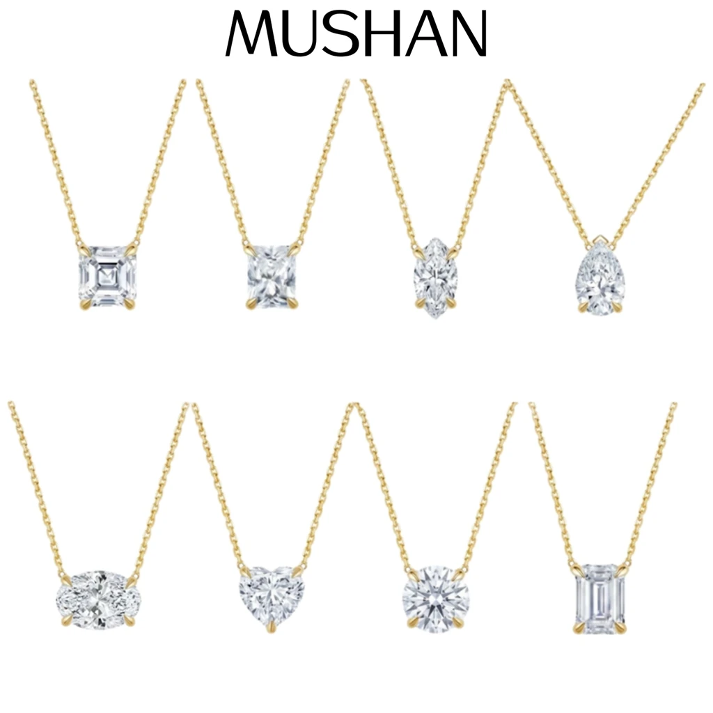 MUSHAN Jewelry Wholesale 925 Sterling Silver Necklace Pendants Moissanite Diamond D Color VVS1 s925 Chain Pendant Fine Jewelry