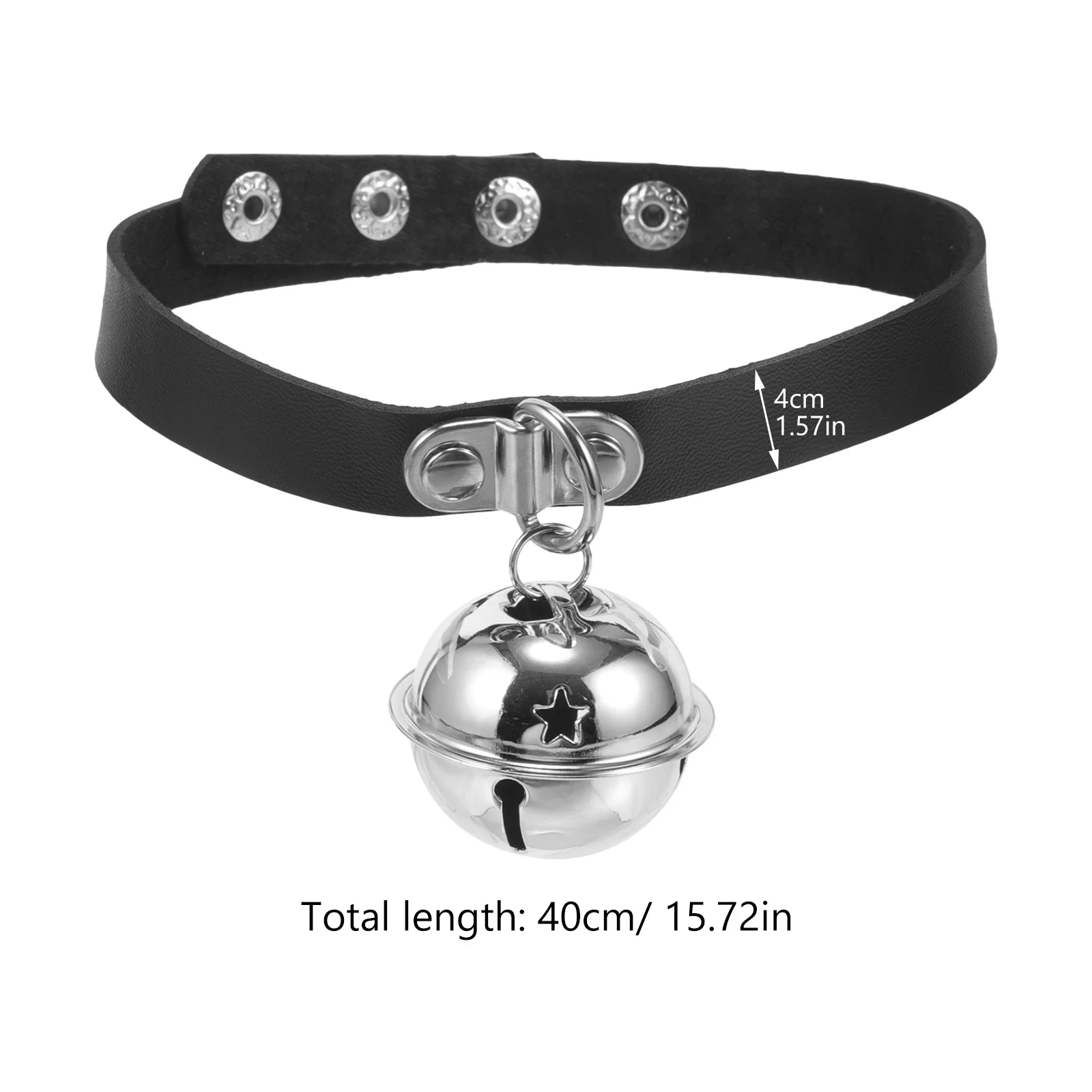 TOBBOMEY طوق الحيوانات الأليفة القابل للتعديل للكلاب والقطط في الهواء الطلق جرس الرقبة المزخرف تصميم مريح وخفيف الوزن #6