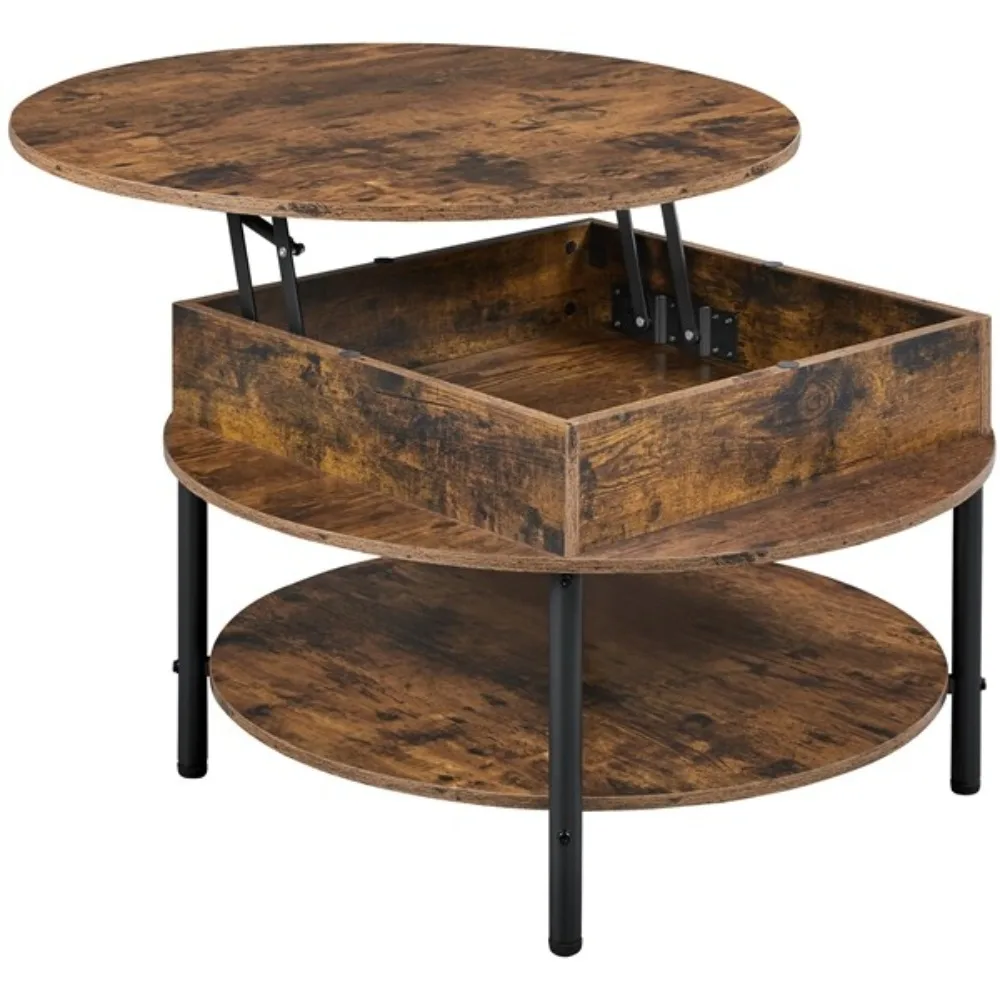 

Round Lift Top Coffee Table with Storage for Living Room