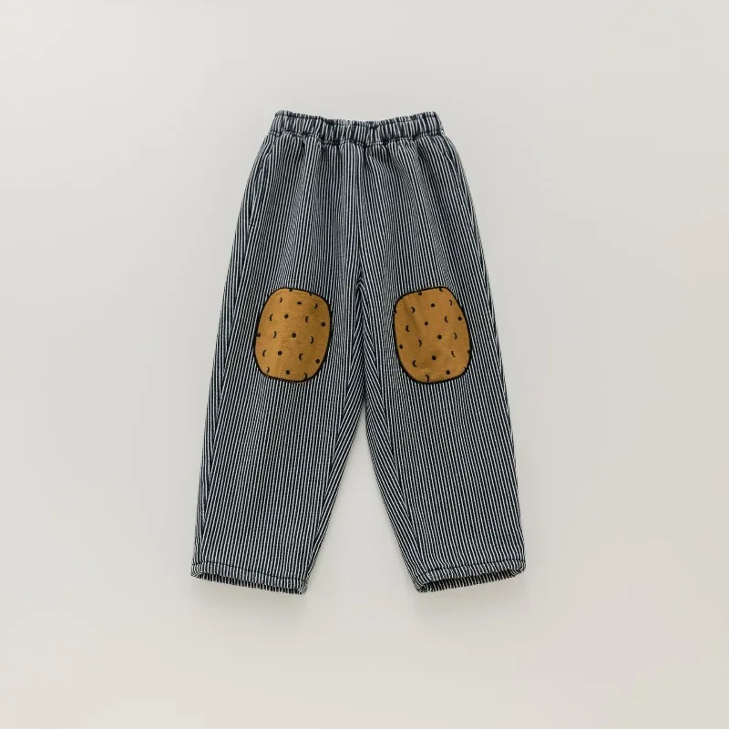 سميكة الصوف الفتيان السراويل الشتاء الأطفال مخطط زين عادية فضفاض مستقيم الساق السراويل طفل تنوعا ملابس خارجية W5235 #4