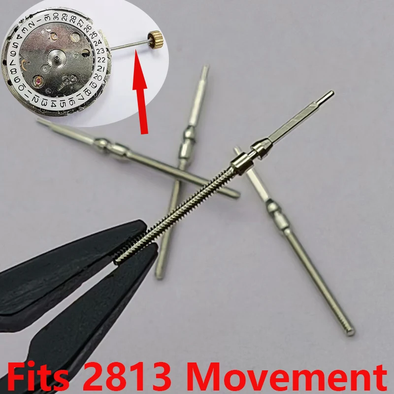 

2/4 pcs 2813 Watch Crown Stem Fits 2813 Movement Watch Repair Watch Crown Stem 316 Stainless steel Watch Crown Stem Parts