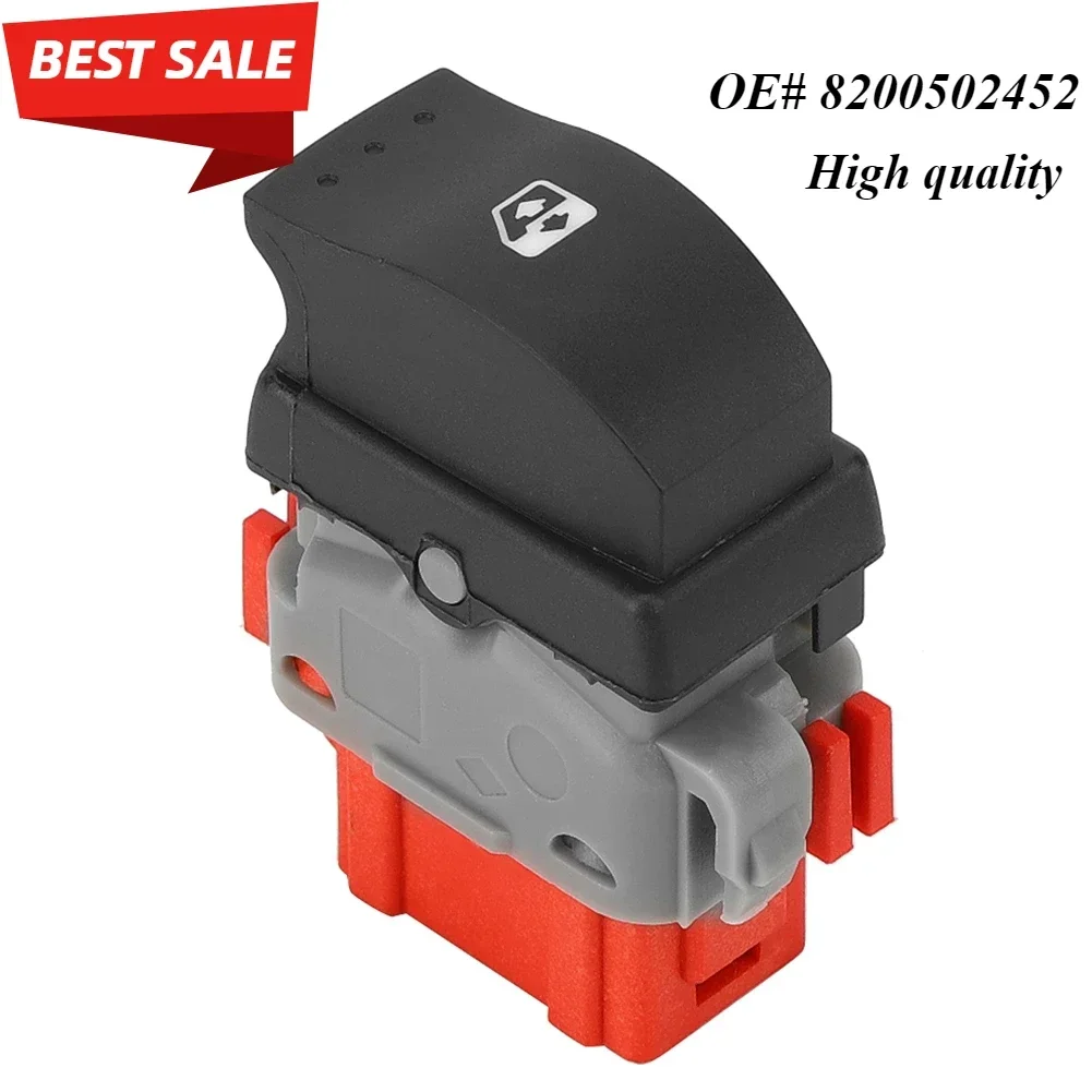 Window Switches Window Control Switch ABS Wear Resistant 8200502452 Comfortable Touch Feeling Professional for Car Accessories