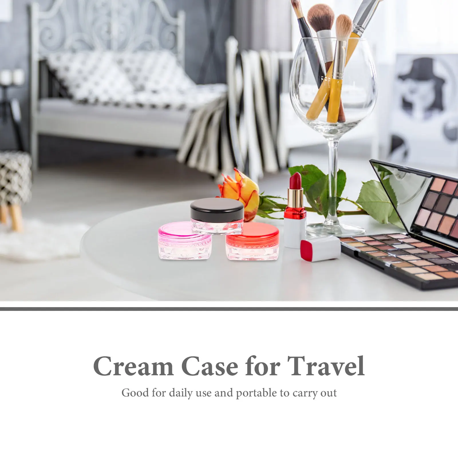 

50pcs Portable Sub Container Set Small Cream Bottle Travel Makeup Case Non Toiletries Packaging