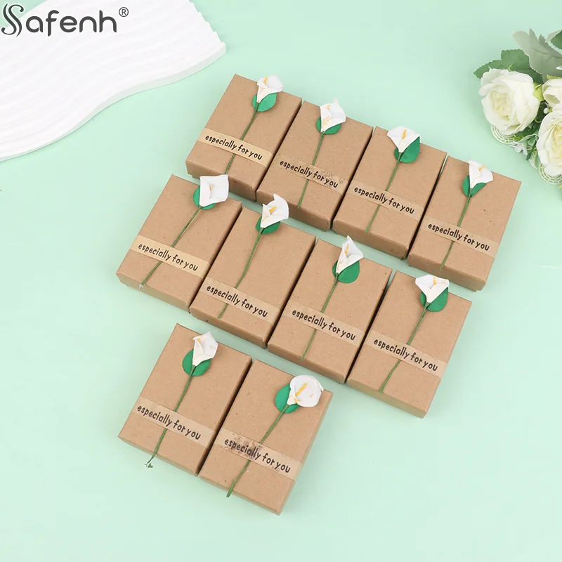 

2/3/5/10Pcs Jewelry Gift Box Bracelet Necklace Organizer Storage Box Paper Cardboard Packaging Container With Sponge