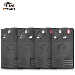 Dandkey 2/3/4BNT Remote Smart Key Card Car Key Shell For Mazda 5 6 CX-7 CX-9 Premacy Miata 8 RX8 MX5 M8 Case Cover Uncut Blade