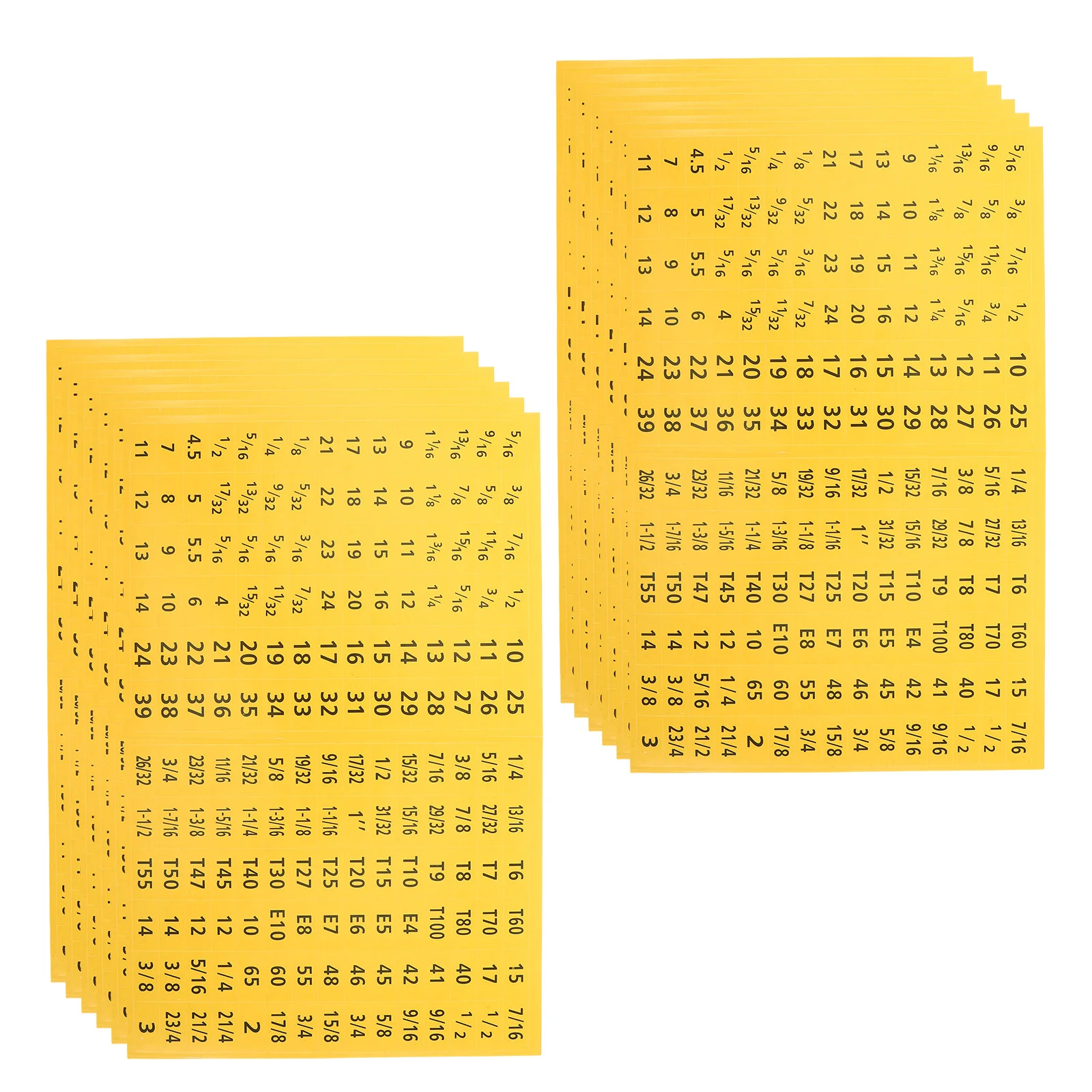 

20 Sheets Socket Size Stickers Adhesive Tool Organization Labels For Wrench Spanner Identification Socket Rack Storage Tool