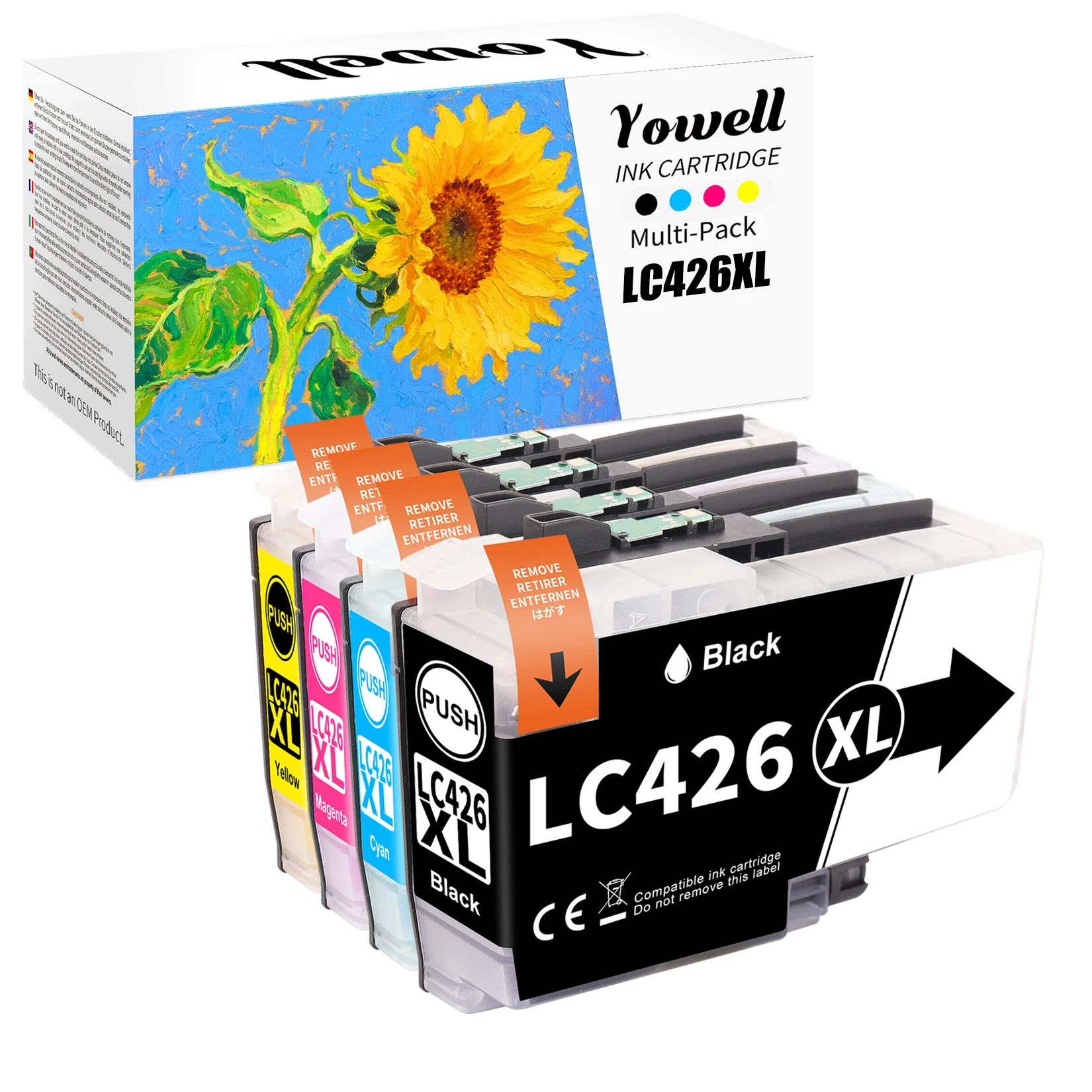 Yowell LC-426XL – kompatible Tintenpatronen, passend für Brother MFC-J4335DW, MFC-J4340DW, MFC-J4535DW, MFC-J4540DW Drucker. – Detail 1