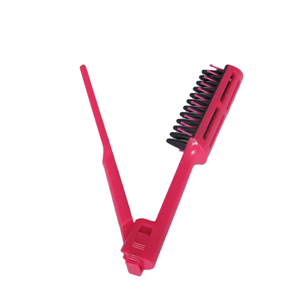 Pettine pieghevole a forma di V Resistente al calore ABS antistatico Pettine per lisciare i capelli Strumento per lo styling da viaggio per uso domestico in salone