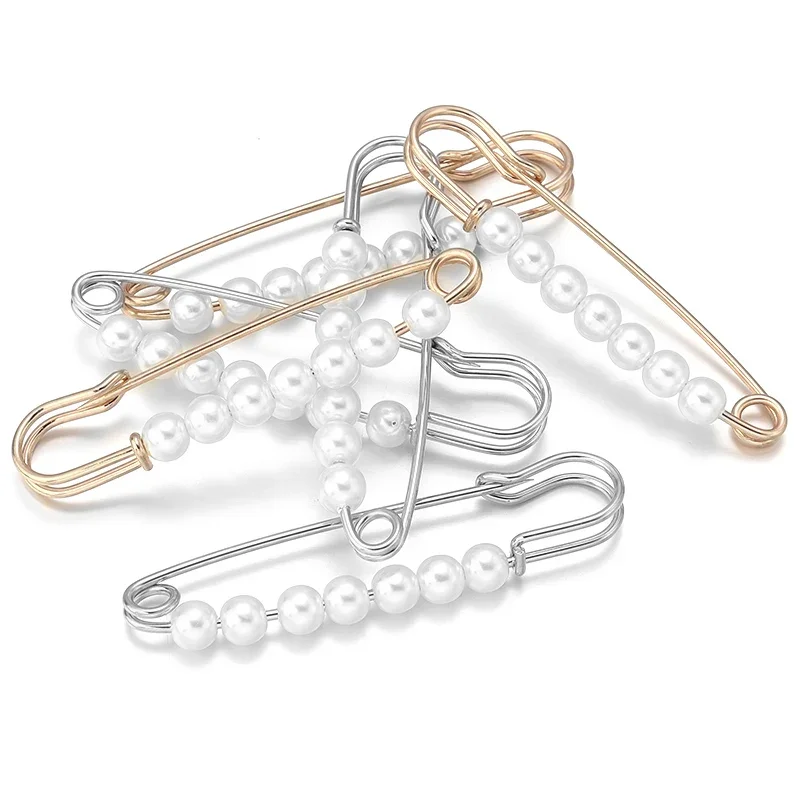 

5 шт./лот, булавка из сплава с искусственным жемчугом, защитные броши, ювелирные изделия для украшения одежды, затягивающие поясные пряжки, аксессуары