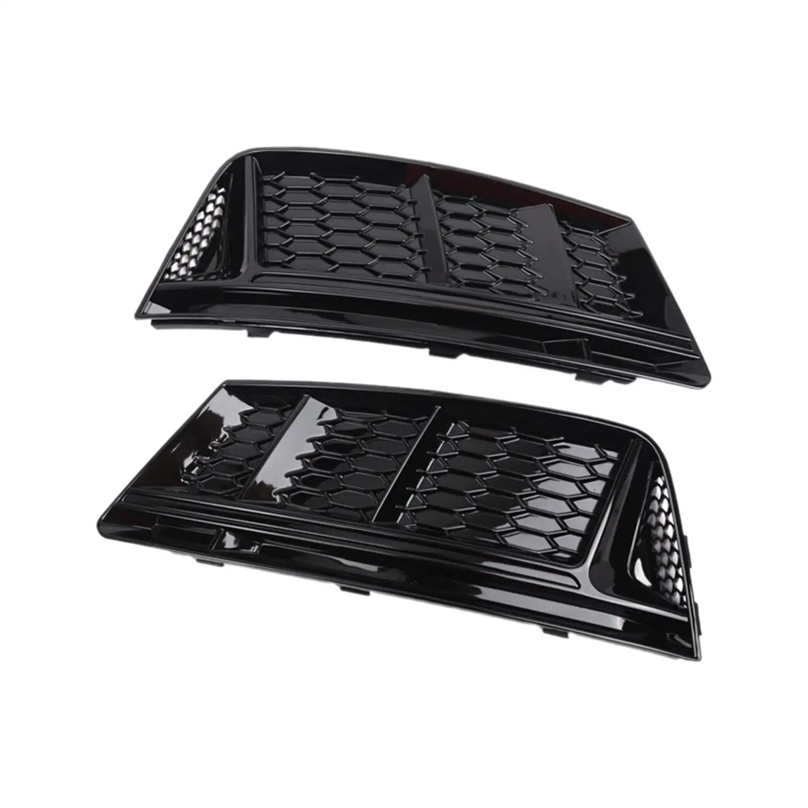 2Pcs Car Fog Light Grill Lower Bumper Grilles for Audi A4 B9 16-18 8WD807681