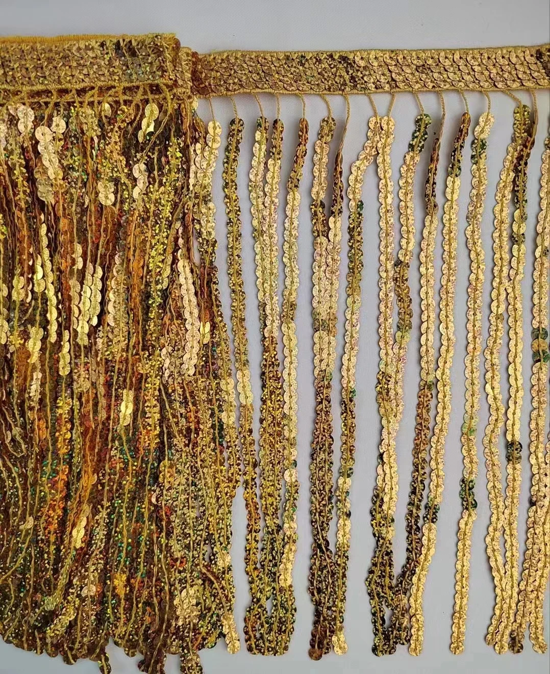 10 yards 30cm Wide Washable  Thick Sequins Fringe, Dress Dancewear Costume Sequins Fringe, Lampshade Curtain Fringe, 100 Colors