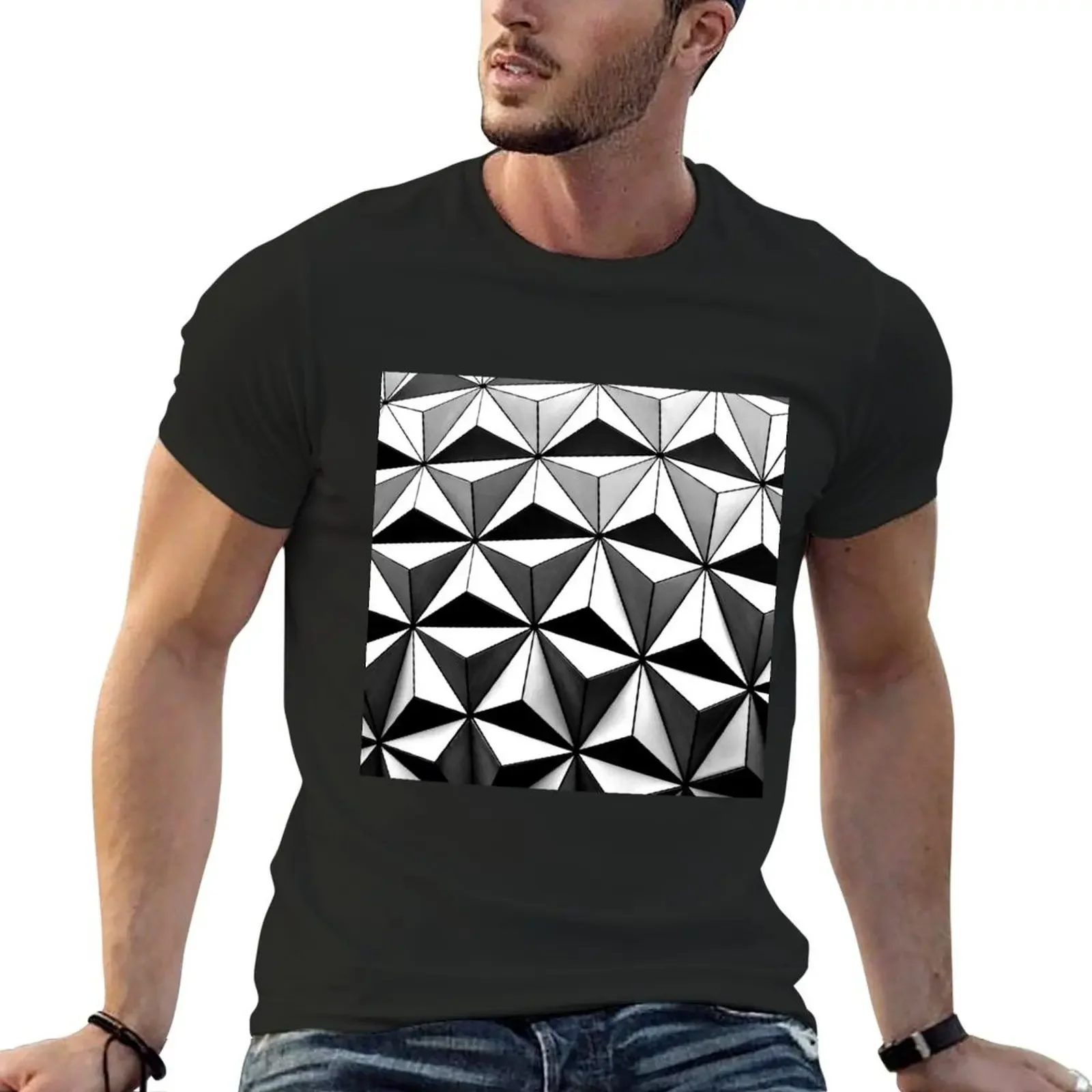 

Black and White Diamond Shape T-Shirt designer shirts baggy shirts blanks graphics mens clothes