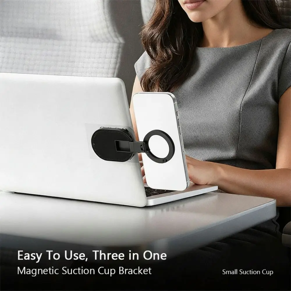 

Suction Mount Magnetic Phone Holder Wall Mountable Rotatable Magnetic Stand Adjustable Foldable Desktop Stand