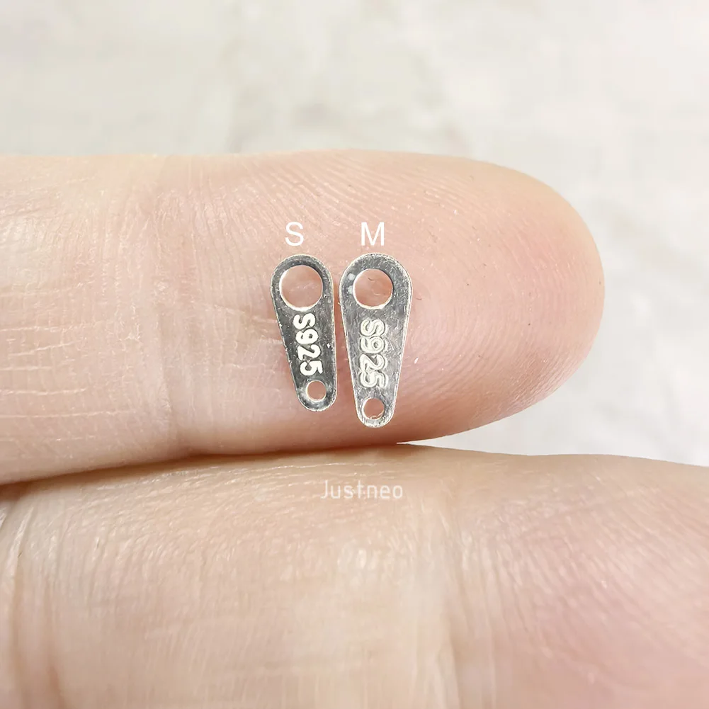 الفضة الاسترليني سلسلة صغيرة علامة التبويب نهاية العلامات المشبك موصل صنع المجوهرات، النتائج مجوهرات العلامة الفضية