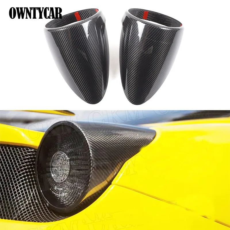 

Накладки на задние фонари из настоящего углеродного волокна для Ferrari 458 2011-2016, накладки на задние фонари, Стайлинг автомобиля