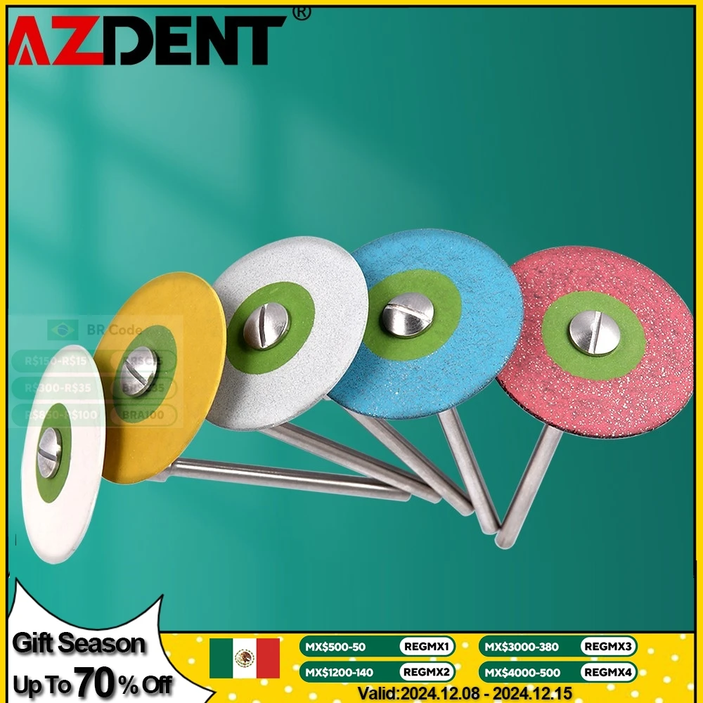 Azdent – disque de roue pour polissage dentaire, en caoutchouc, diamant, 26mm, 1 pièce