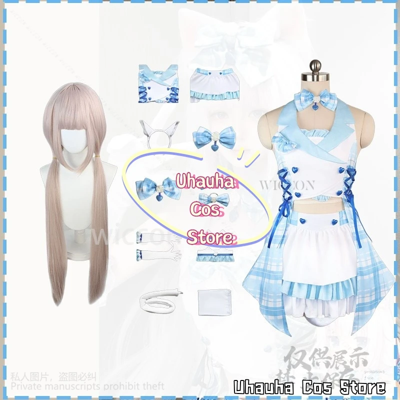 Аниме-игра Nekopara, косплей, ванильный костюм, синий идол, кавайное платье, горничная, Лолита, Джирай, Кей, наряд для выступлений для девочек, потому что индивидуальный заказ