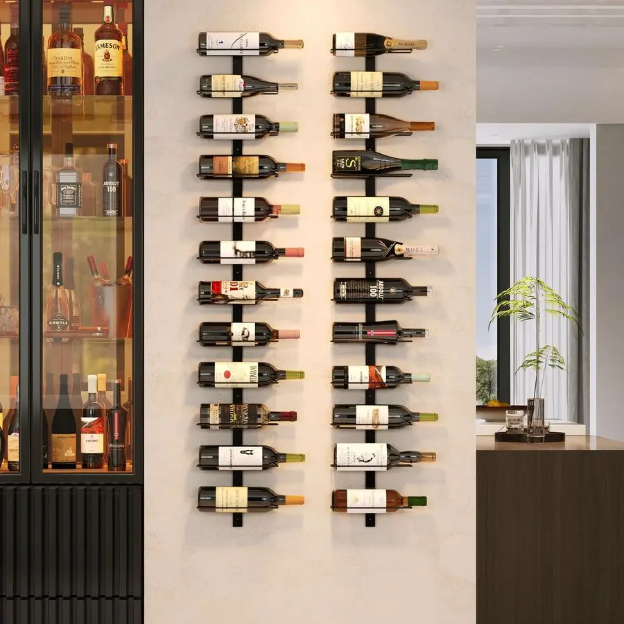 

Bottles Wall Mounted Wine Rack, Detachable Wall Hanging Bottle Holder, Use as One or Four, DIY Display, Storage Racks for Wine,