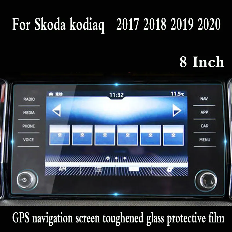 Tempered Glass Screen Protector Car GPS Navigation Screen Protective Film For Skoda kodiaq Bolero Amundsen 2017-2020 8 Inch