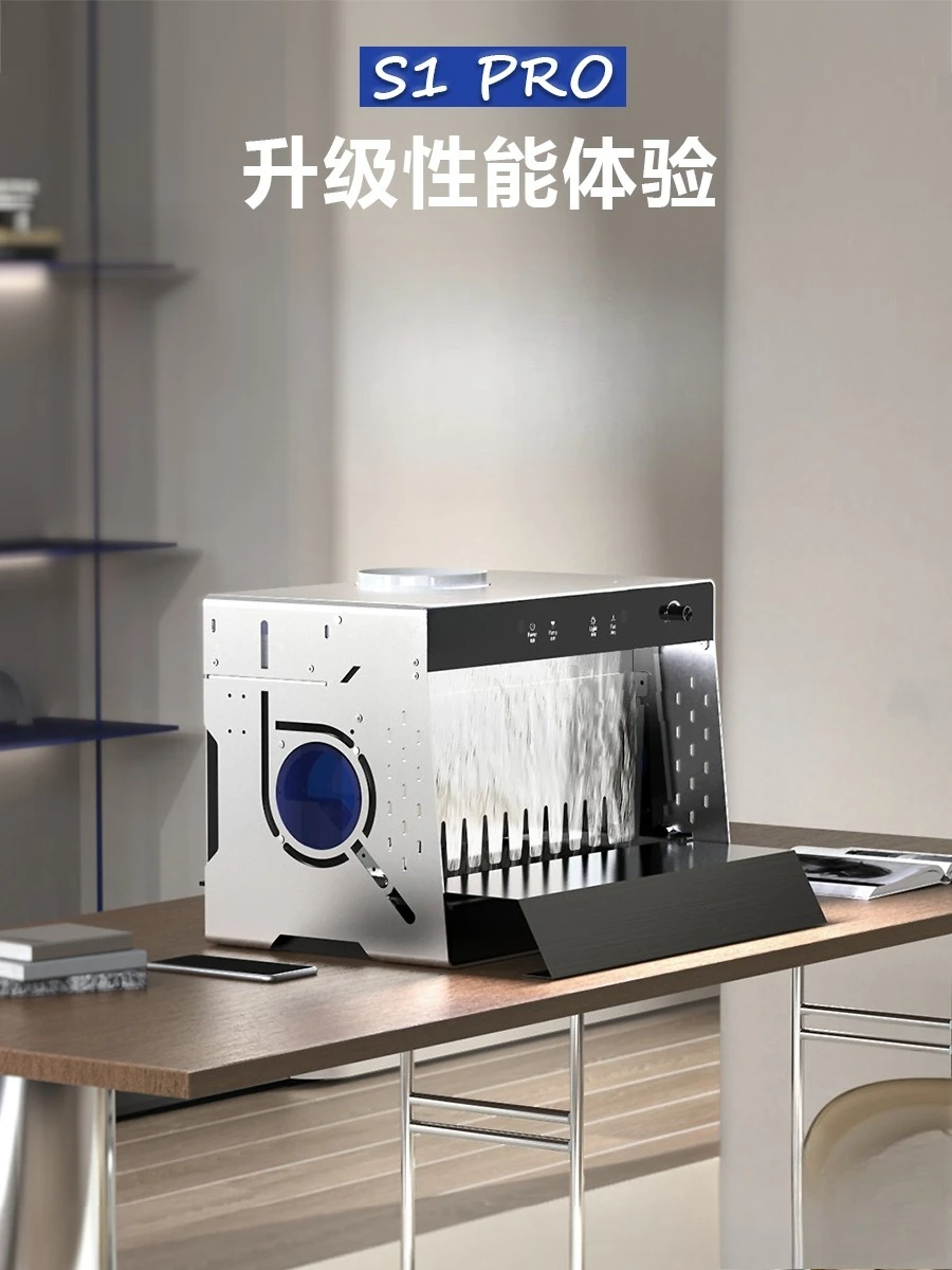 Water curtain spraying up to figure model spray box scroll negative pressure coloring workbench