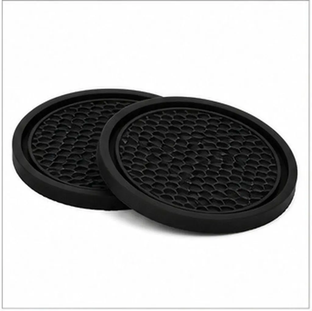 2Pcs Car Cup Holder Coasters Silicone Non-Slip Cup Coasters for Automotive Interior Keeps Drinks Secure Prevents Scratches Ideal